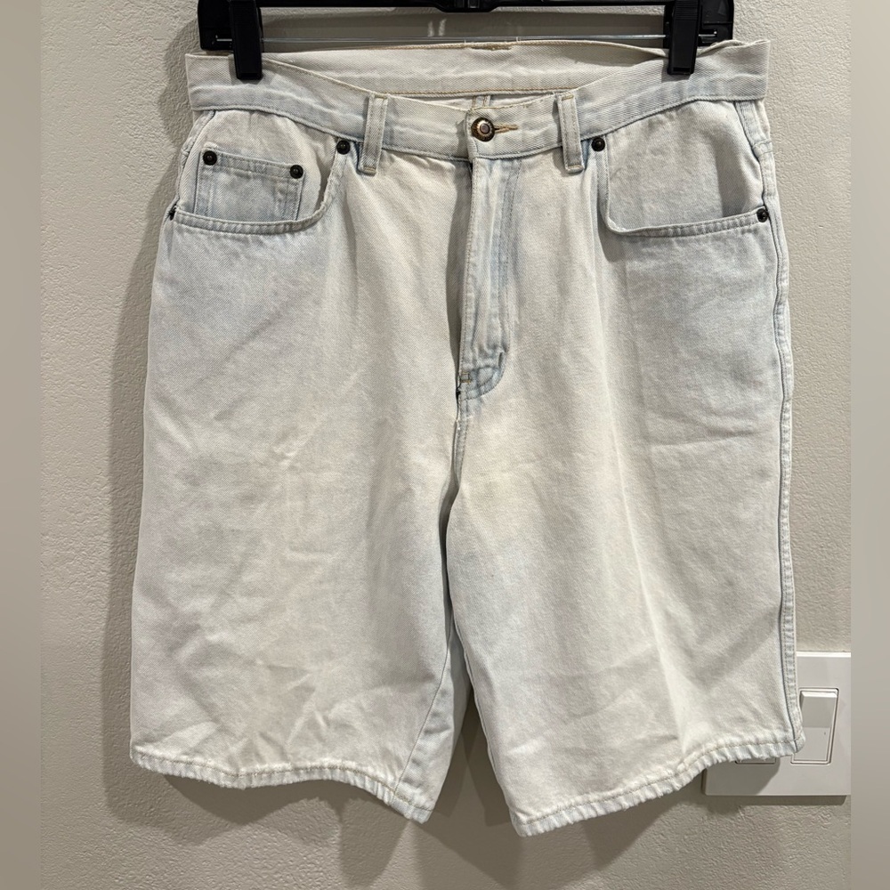 Vintage 90’s Bugle Boy Light Wash Denim Skater Shorts Men’s Size 30